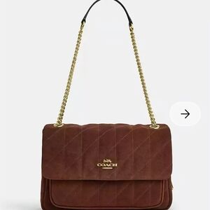 Coach Brown Quilted Shoulder Bag